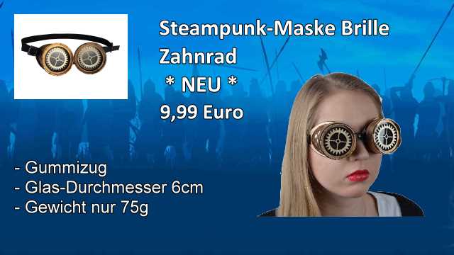 Steampunk Maske Brille
