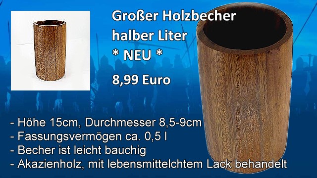 Groer Holzbecher halber Liter