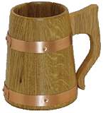 Accessoires Bierkrug Humpen halb. Liter Eiche