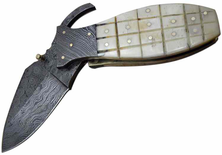 Mittelalter-Damast-Taschenmesser