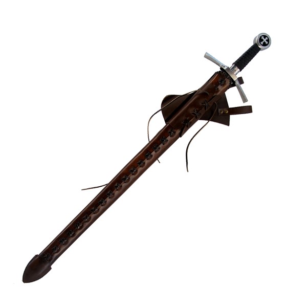 Mittelalter Kampfschwert mit Lederscheide Abb. Nr. 2