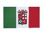 Historische-Fahnen Italien mit Wappen (Gösch)