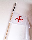 Flaggen Historische-Fahnen-Shop Kreuzritter Templer Banner