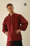 Mittelalterhemden Mittelalterhemd Baumwolle Rot