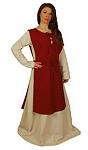 Gewandungen Mittelalterkleider-Shop Mittelalterkleid Überkleid rot