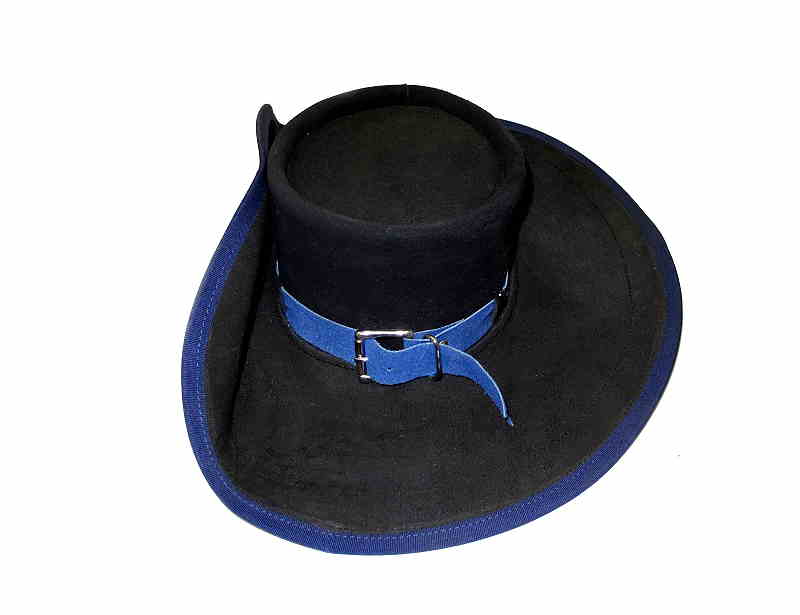 Musketier-Hut Leder blau Abb. Nr. 3