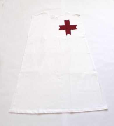 Tunika wei mit rotem Kreuz