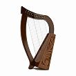 Musikinstrumente Keltische-Harfen-Shop Bardenharfe 12 Saiten