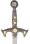 Schwerter Tempelritter-Schwert mit Scheide 89cm