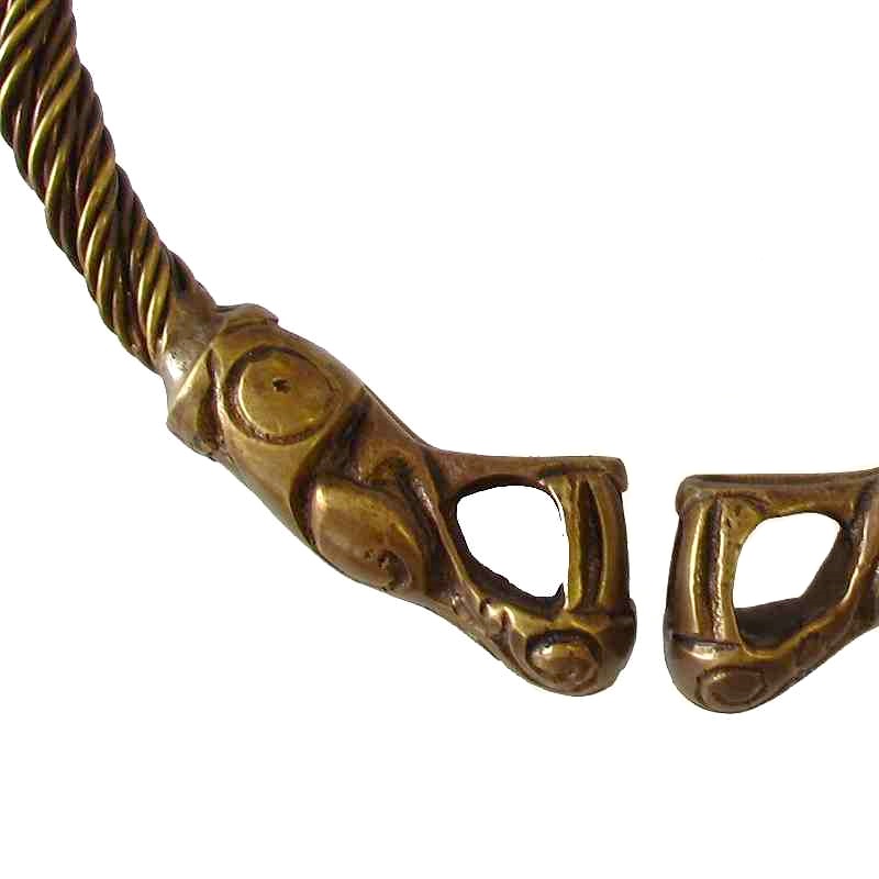 Bild Nr. 2 Wikinger Torque Bronze Drachenkopf