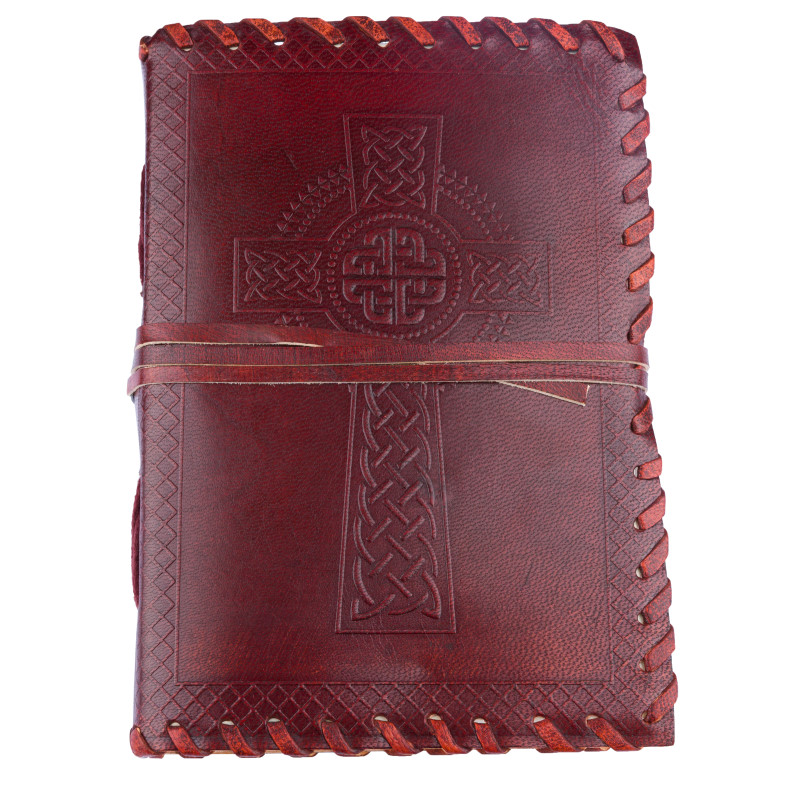 Notizbuch Ledereinband Keltisches Kreuz